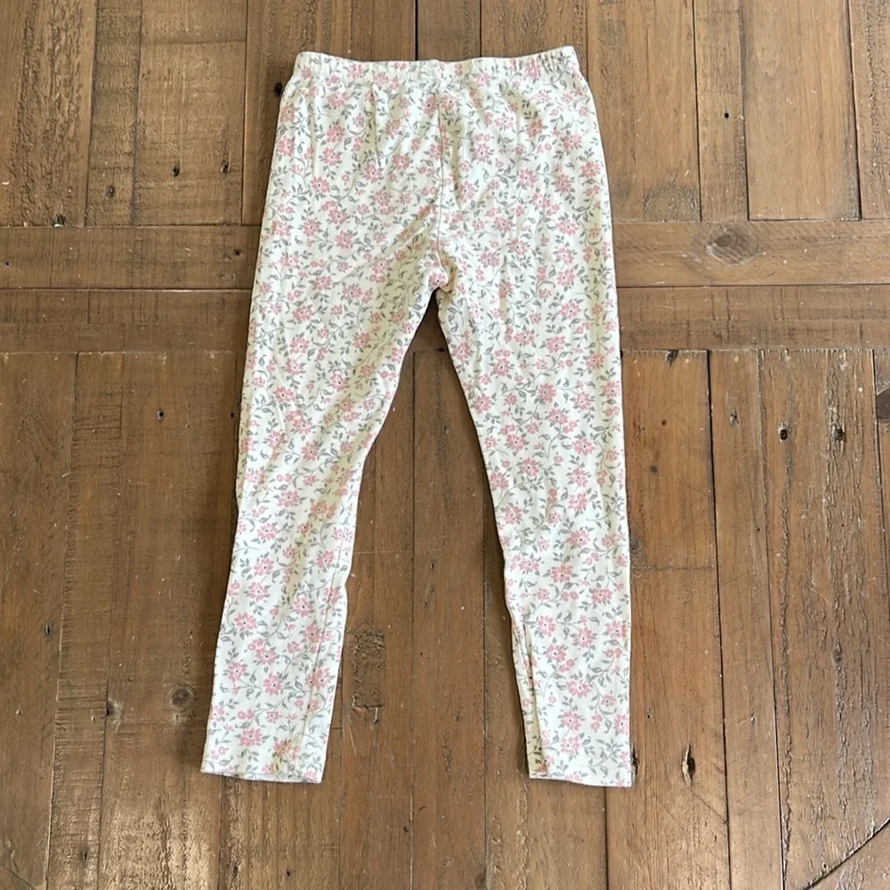 Tta som pink and gray floral two piece ruffle pant and shirt set